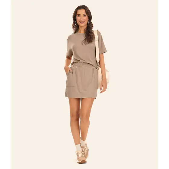 Blusa Feminina Molecotton de Viscose Rovitex Marrom