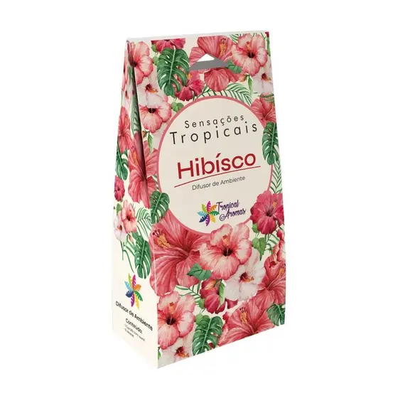 Difusor de Ambiente Aromático Perfumado Sensações Hibisco 150ml Tropical Aromas