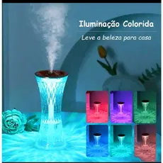 Umidificador e aromatizador de ambiente  luz deslumbrante mudar de cor 7 cores diferentes cristal 270ml