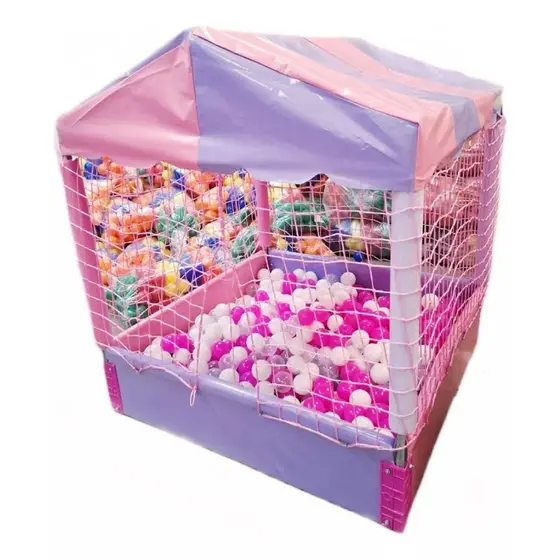 Piscina de Bolinhas ROSA e LILÁS 1,00 x 1,00 + Brinde EVA