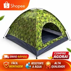 Barraca Camping Camuflada para3-4-6 Pessoas Impermeável Fácil Montagem Resistente