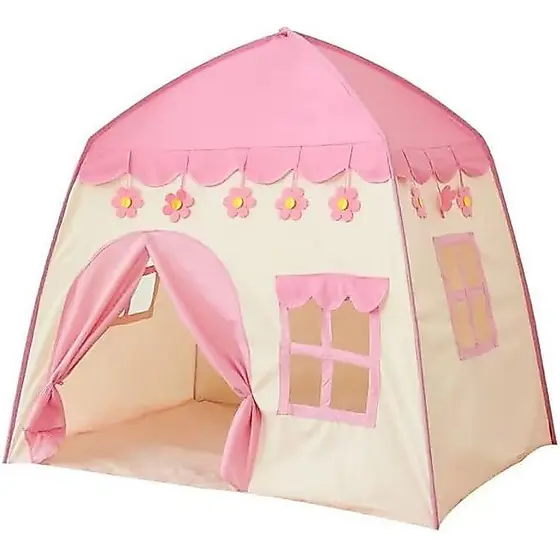 Barraca rosa ,Tenda ,cabana, casa Infantil florzinha Dobrável, Casinha de Brinquedo, fácil de montar