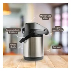Garrafa Térmica Stanlux Aço Inox Quente/frio