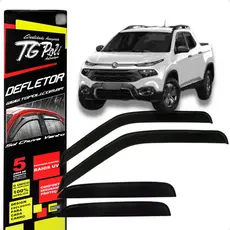 Jogo Calha De Chuva Defletor Fiat Toro 2016 2017 2018 2019 2020 a 2025 4 Portas Original TG Poli