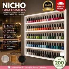 Nicho Expositor de Esmaltes Organizador de Parede para Salão de Beleza Manicure ---01