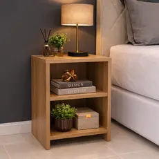 Mesa de Cabeceira Compacta com Nicho – Ideal para Quarto 60