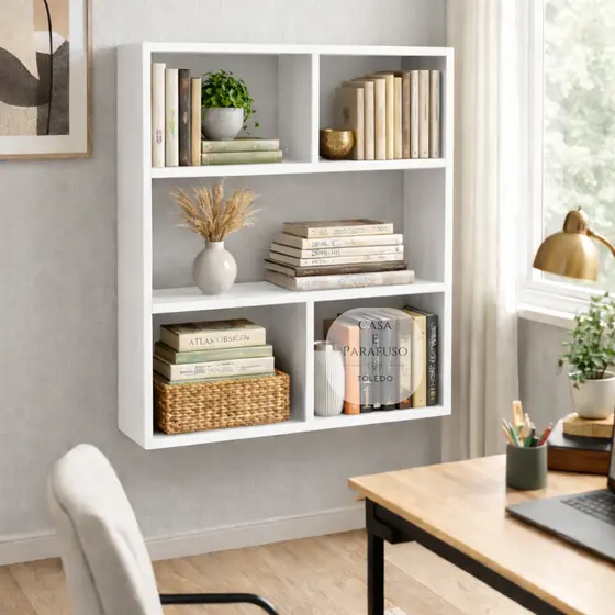 Estante Prateleira de Parede para Livros – Decorativa, Moderna e Resistente 34