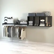 Arara Cabideiro Suspenso De Parede Closet Aberto - 61