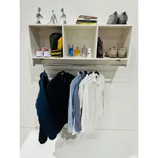 Nicho Suspenso Grande Com Cabideiro  Quarto Lavanderia 90