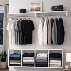 Guarda Roupa Suspenso Arara Cabideiro Closet Moderno- Organização e Praticidade para seu Quarto- 100