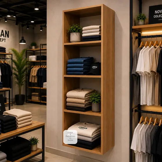 Closet Aereo Suspenso Multiuso Com Nichos  - 71