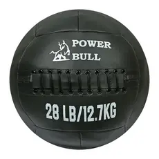 Wall Ball 12,7 kg Medicine Ball Bola de Peso Couro Academia Fitness Treinamento Funcional Cross Fit