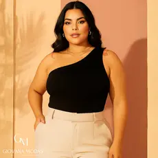 Blusa Regata Mula Manca Feminina Estilosa Moda Plus Size Ombro só Canelado Promoção Top Envio Imediato