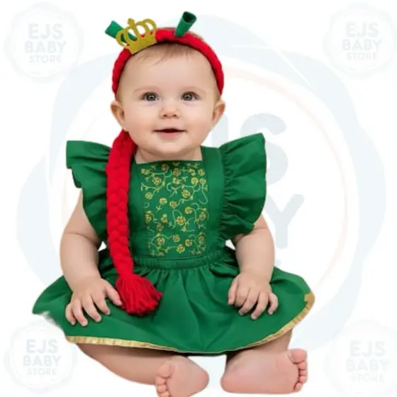 Romper Salopete Fiona Sherek Fantasia Temático Blogueirinha Mesversário Bunda Rica