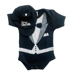 Body De Bebê Temático Poderoso Chefinho + Boina Mesversário Infantil Promoção