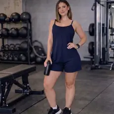 Macaquinho Feminino Alcinha de Viscolcrya Curto Academia