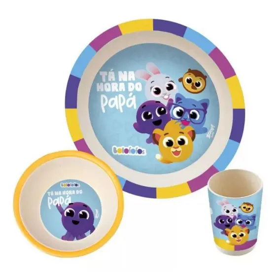 Kit Alimentação Bebê BOLOFOFOS 3 Peças – Prato, Bowl e Copo Zoop Toys