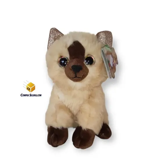 Gatos de pelúcia olho e orelhas com brilho 20 cm - F1698