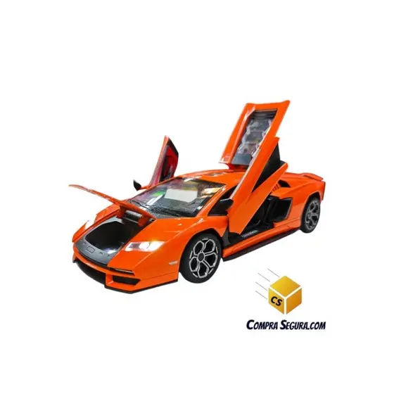Miniatura Lamborghini Countach 1:24 Liga Metálica Portas Abertas Luz e Som