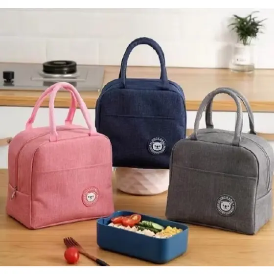 Bolsa Térmica Portátil de Mão Lancheira Marmita Viagem Piquenique Prático