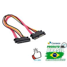 30cm sata 22 pinos macho para fêmea sata cabo de extensão sata 3 iii 6 gb/s 22 pinos macho para fêmea 7 + 15 pinos dados sata hdd potência