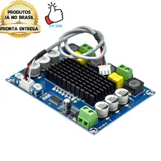 Placa amplificadora de potência de áudio 30w + 30w 120w 2.0 canais de áudio estéreo digital placa amplificador de potência dc 8-26v 3a