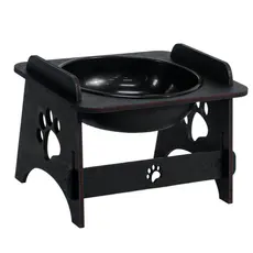 Comedouro Pet Elevado Anti Engasgo Para Cães e Gatos Bebedouro Suspenso MDF Tigela Pote
