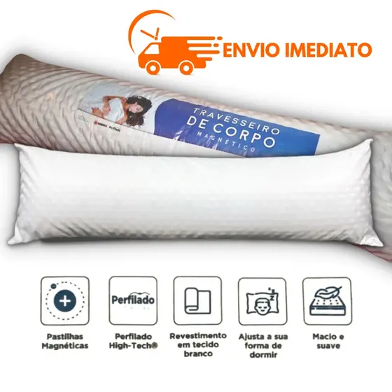 Travesseiro de Corpo High-Tech ortopédica Magnético Antialérgico Extra Pillow Contour Xuxão