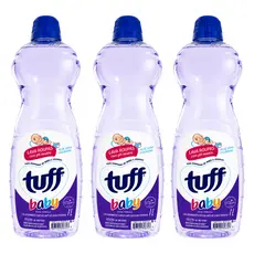 Lava Roupa Líquido Kit 3 Un Neutro Tuff Baby Limpeza 1L