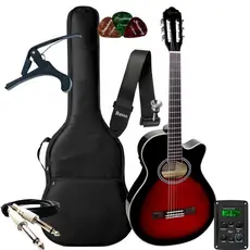 Kit Violão Giannini Elétrico Mini Jumbo Gnf1d Ceq Nylon + Acessórios