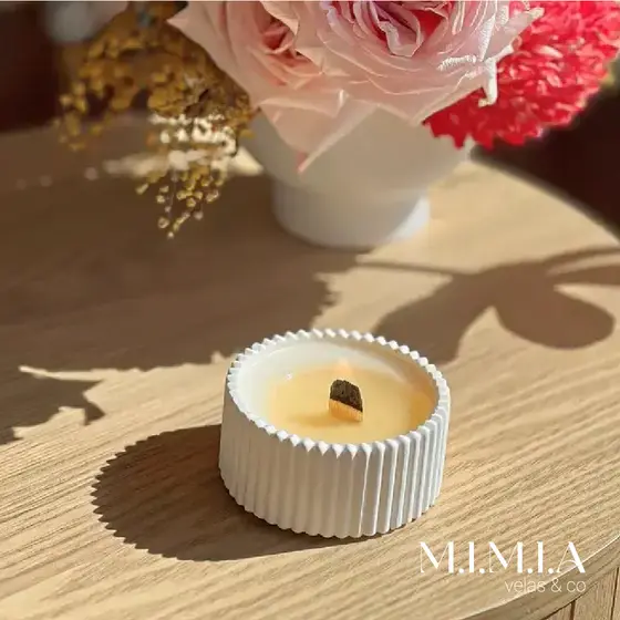 Vela Aromatica Perfumada Artesanal Pote Cimento Cera de Coco 100% Vegetal Pavio de Algodão