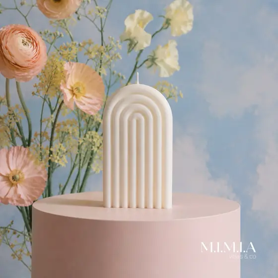 Vela Aromática Estruturada Decorativa Arco Íris Perfumada Artesanal Cera de Coco 100% Vegetal