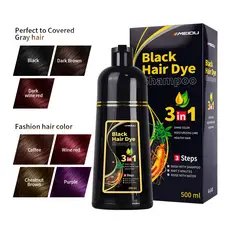 Shampoo Tintura de Cabelo Sem Enxágüe Shampoo Unisexo de Longa Duração 500ml