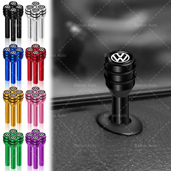Botão De Bloqueio De Segurança Da Porta Do Carro De Alumínio Interior Para VW Volkswagen Jetta MK5 Golf Passat 3B7 601 1