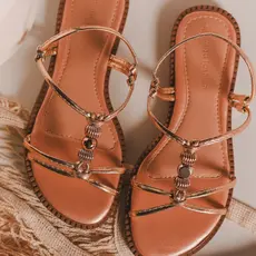 Sandália Feminina Rasteirinha Gaia Musa Fashion Estilosa Confortável Modinha