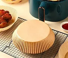 Forro de Papel Descartável Air Fryer Antiaderentes Descartáveis Para Fritadeira a Ar 50 unidades