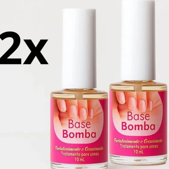 Esmalte Base Bomba Fortalecedora de Unha Com 2un- Crescimento ràpido e Unhas Fortes.