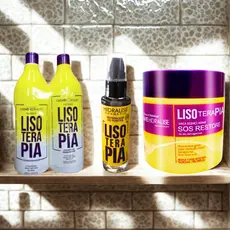Shampoo e Condicionador 1L + Máscara Lisoterapia Oiginal 500g + Óleo Reparador de Pontas 60ml