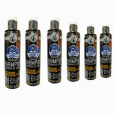 Kit 6 Unidades Shampoo Escurecedor Cabelos Branco Santo Barbudo 250 ml Para Uso de Homens e Mulheres