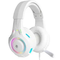 Fone De Ouvido Headset Gamer Profissional Branco Led RGB PC USB P2/P3 Celular Vídeogame Xbox PS4 PS5