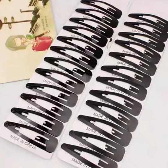 Tic Tac Na Cores Preta Com 20uni/ OU 24uni Presilha Prendedor De Cabelo