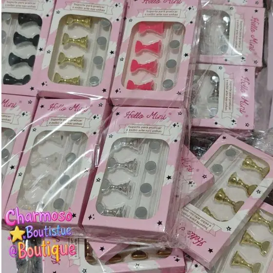 Expositor de Unha Tabuleiro Xadrez 5pçs Magnético Para Manicure/HELLO MINI