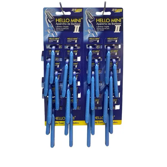Kit 24 barbeador com cabo de borracha, adequado para homem e mulher, não irritante, confortável para rosto e corpo