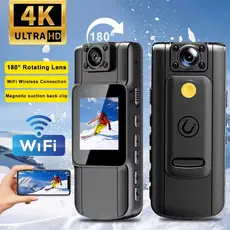 4K HD Wifi Mini Câmera Portátil Clipe Traseiro Visão Noturna Inteligente Gravador De Carro Bicicleta Filmadora
