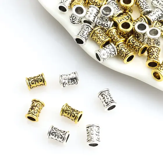 20pcs Espaçador Ouro E Prata Cor Solto Contas De Metal Para Jóias Fazendo Bijuteria Acessórios Racelet Charme