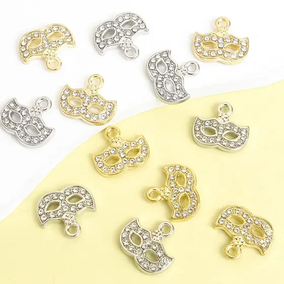 10pcs Chic Rhinestones Brilhantes Máscara Incrustada Design De Olhos Encantamentos