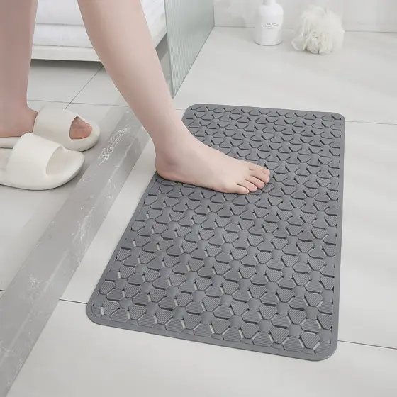 Tapete De Box Banheiro Ventosa Massageador Limpeza De Pés ANTIDERRAPANTE