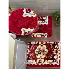 Jogo De Banheiro Com Estampa Floral, jogo antiderrapante casa decoração promoção