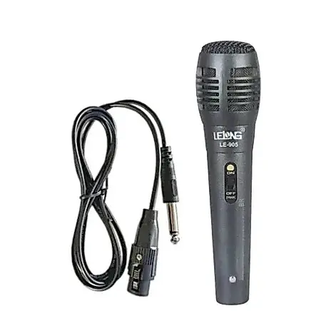 Microfone profissional dinâmico com fio original LELONG LE-905 / B-MAX BM-129  adequado para cantar, falar