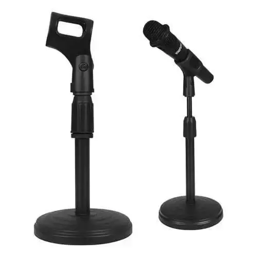 Suporte Microfone De Mesa Pedestal Universal Articulado Braço Cachimbo Portátil Rádio Podcast